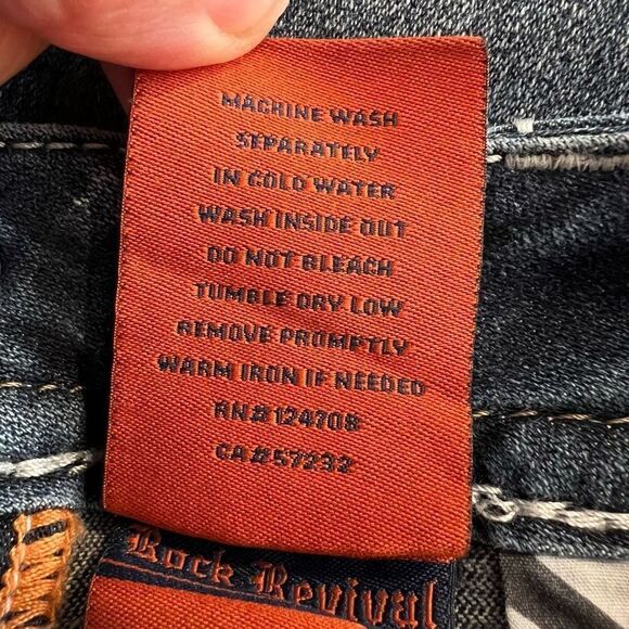 Rock Revival Arella Skinny Raw Hem Jeans Size 27 - Picture 8 of 8
